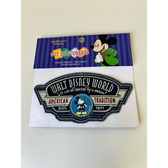 Walt Disney World Mickey Mouse Est 1971 - Got You Covered - Iron-On Patch - Picture 1 of 6